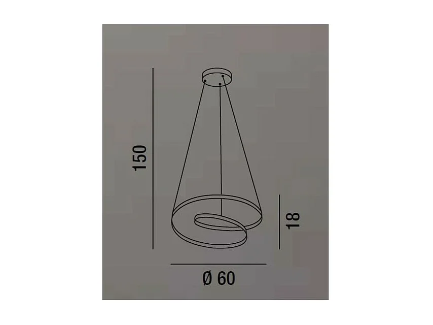 Ritmo weißer LED-Pendelleuchter 6620 B LC PERENZ