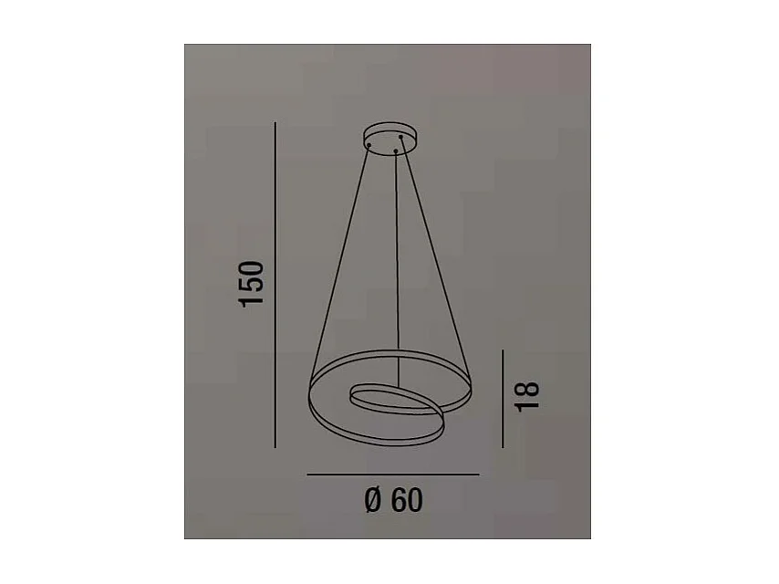 Lustre suspenso LED branco Ritmo 6620 B LC PERENZ