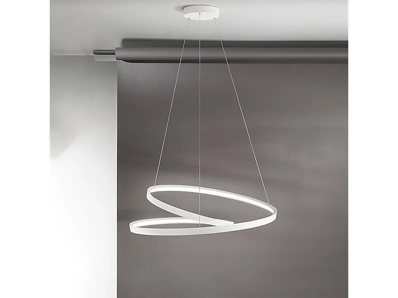 Lampadario a sospensione a led Ritmo bianco 6618 B LC PERENZ