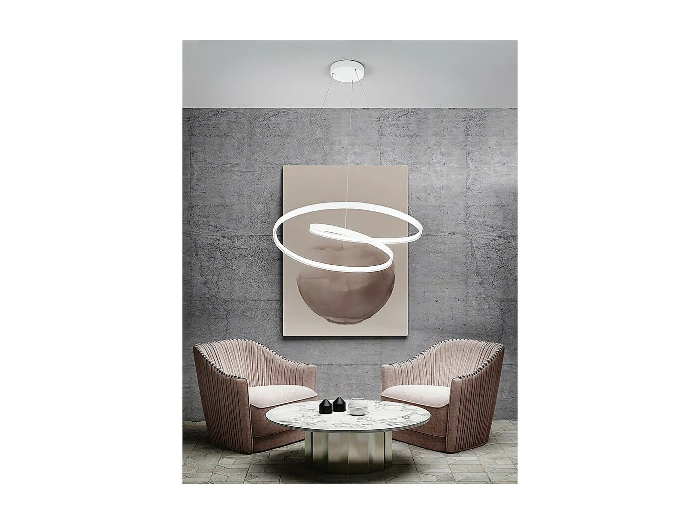 Lámpara colgante LED blanca Ritmo 6618 B LC PERENZ