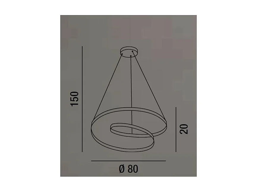 Lámpara colgante LED blanca Ritmo 6618 B LC PERENZ