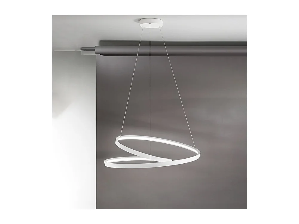 Ritmo weißer LED-Pendelleuchter 6618 B LC PERENZ