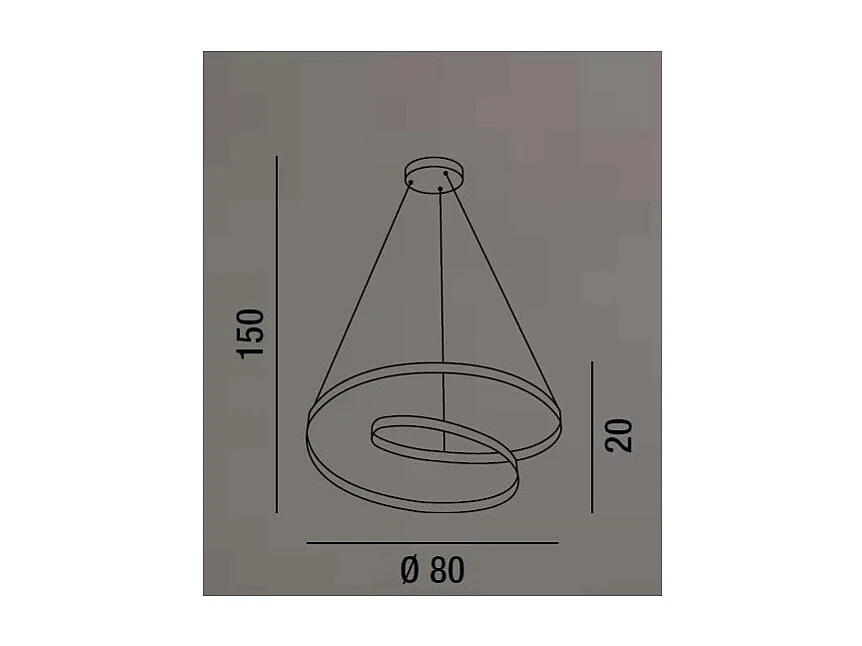 Lampadario a sospensione a led Ritmo bianco 6618 B LC PERENZ