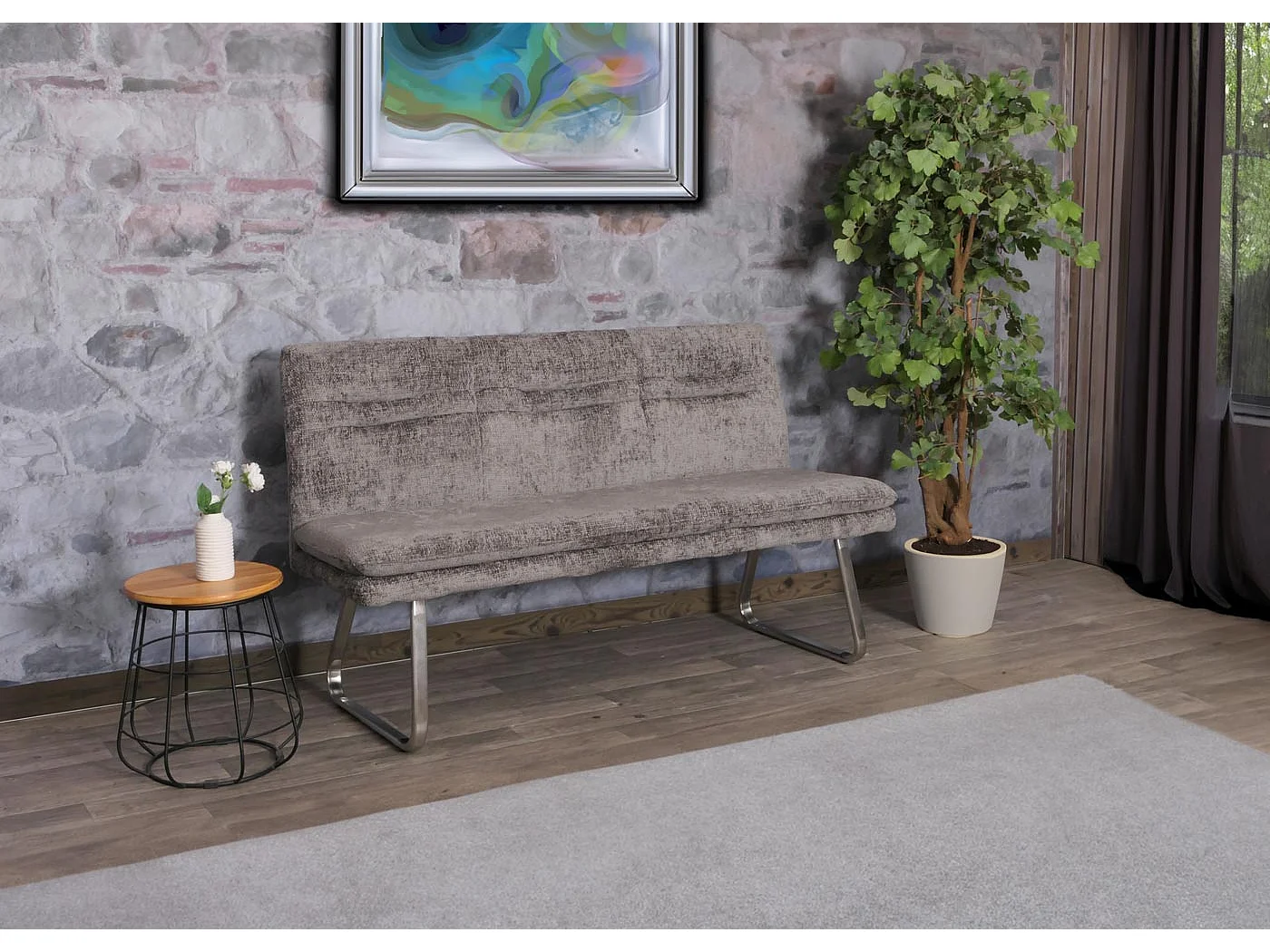 Sitzbank MCW-H70, Dunkelgrau