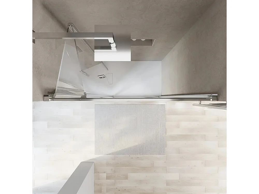 Porta doccia da 110 cm trasparente apertura a libro per nicchia Sequoia