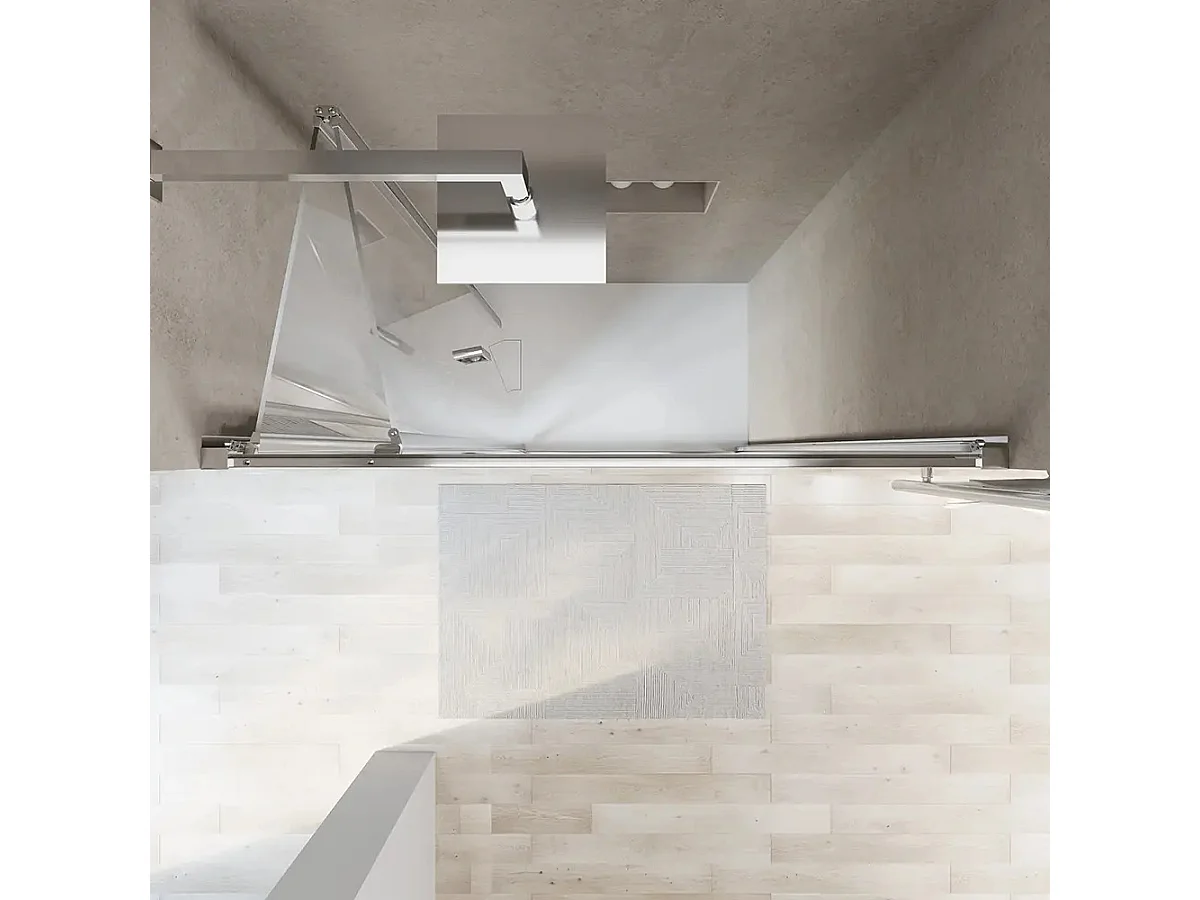 Porta doccia da 70 cm trasparente apertura a libro per nicchia Sequoia