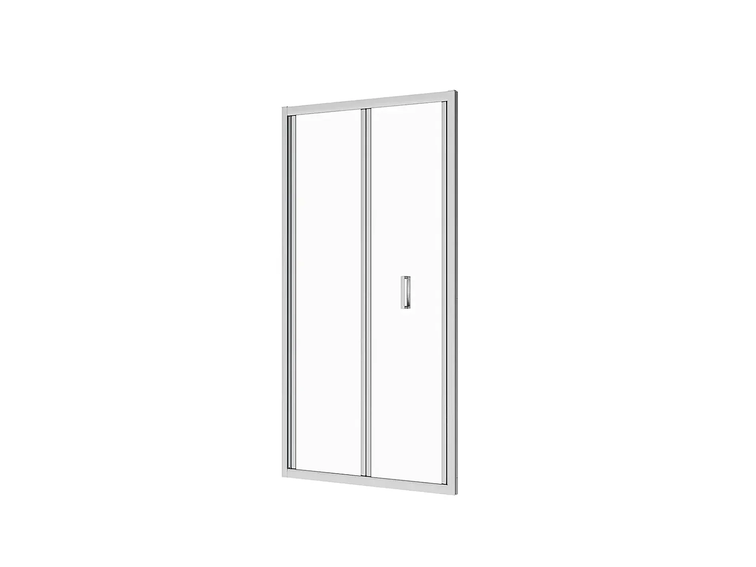 Porta doccia da 90 cm trasparente apertura a libro per nicchia Sequoia