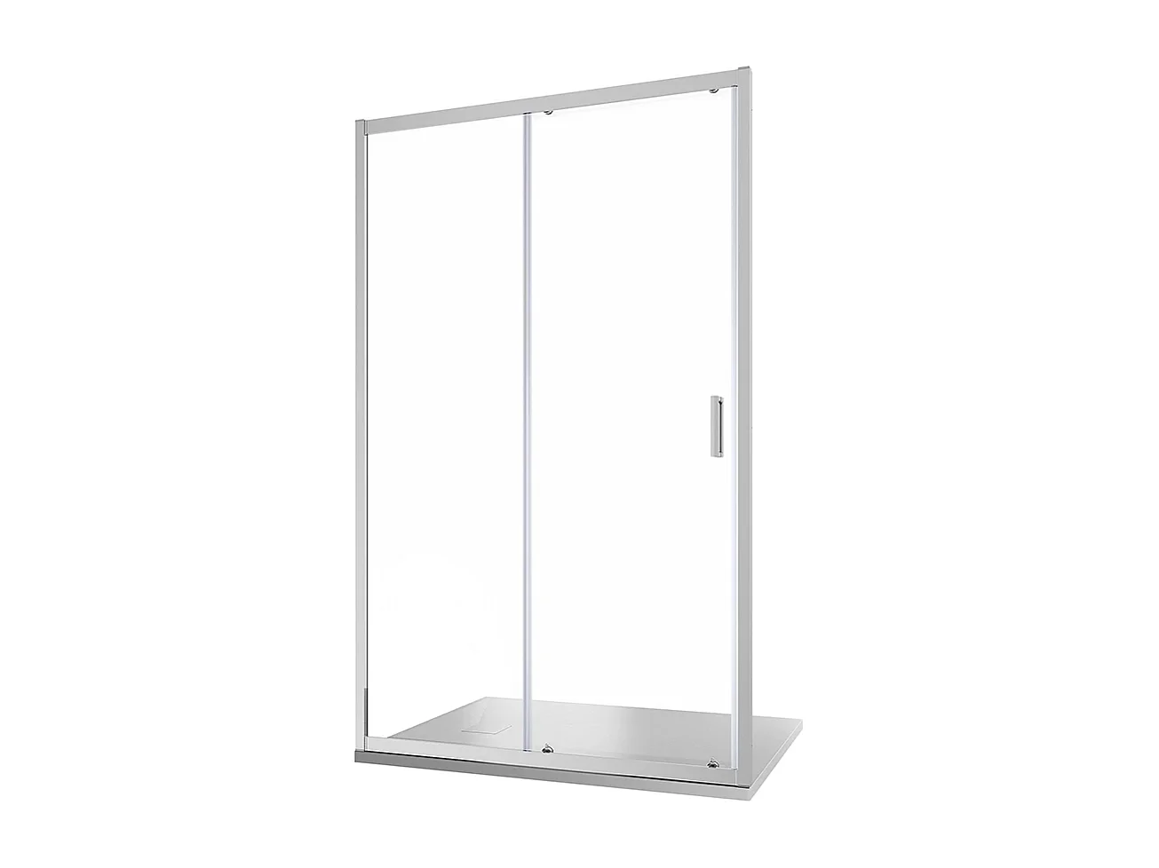 Porta doccia da 100 cm con porta scorrevole vetro Trasparente da 6mm Faggio