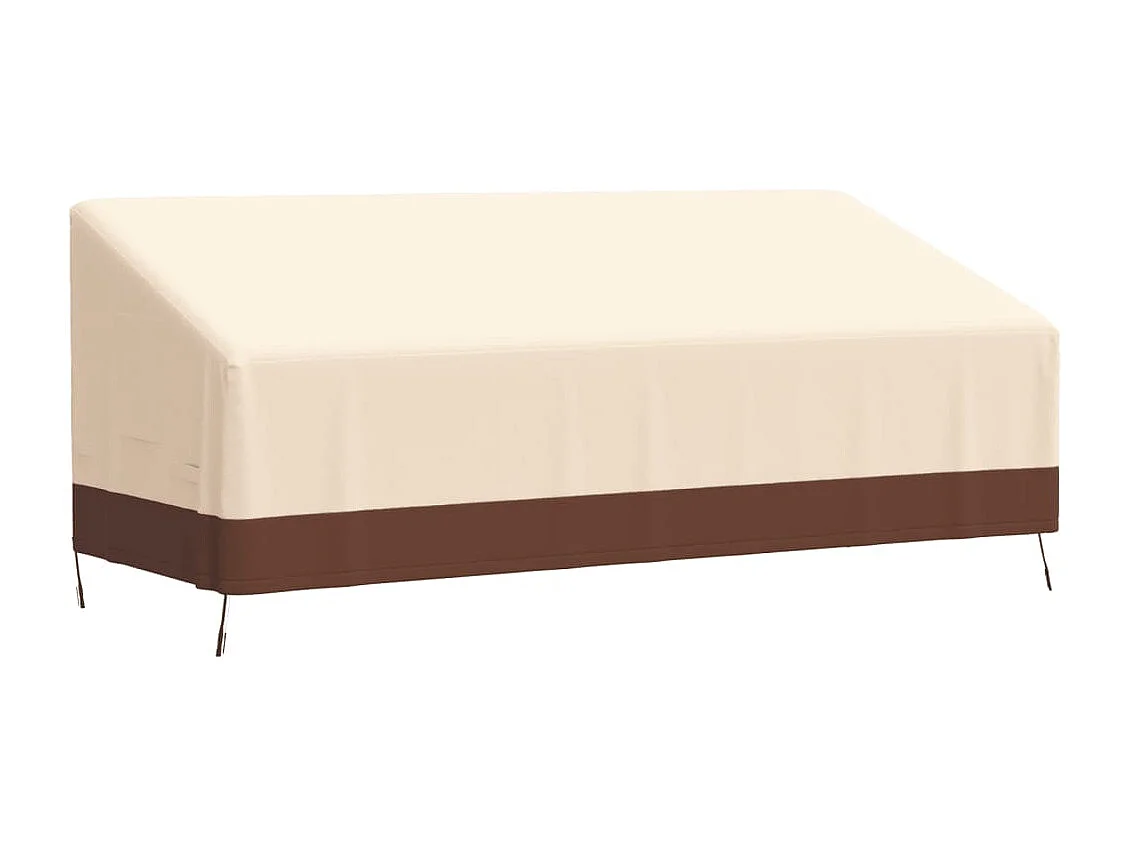 Abdeckungen für 3-Sitzer-Bank 2 Stk. 204x86x48/73cm 600D Oxford