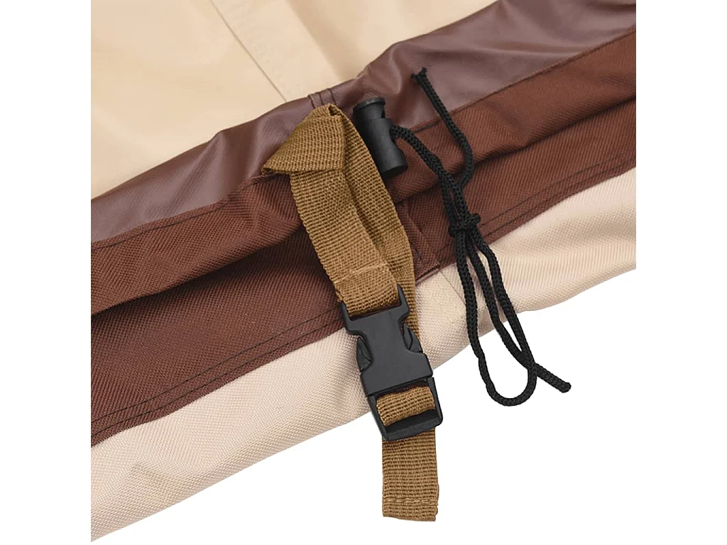 Housses de salon de jardin 2 pcs Ø 244x71 cm 600D tissu oxford