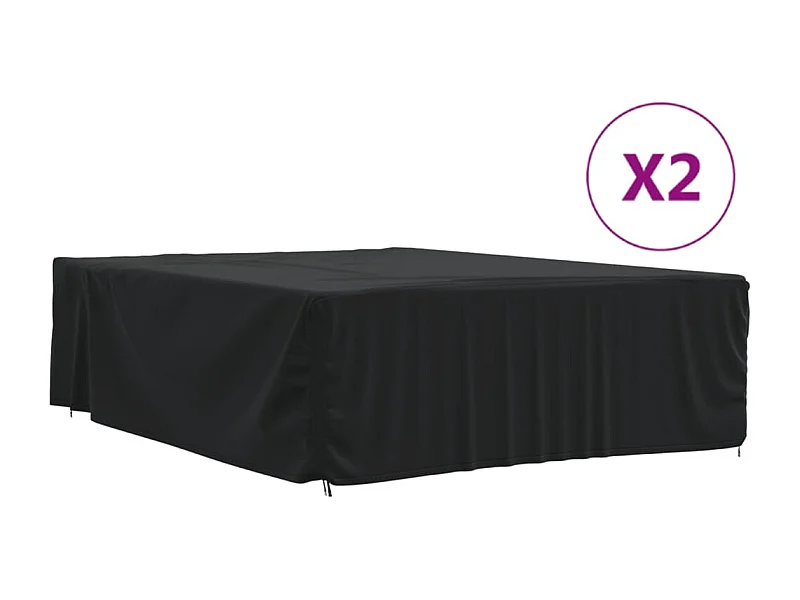 Gartenmöbel-Abdeckungen 2 Stk. 350x260x90 cm 420D Oxford