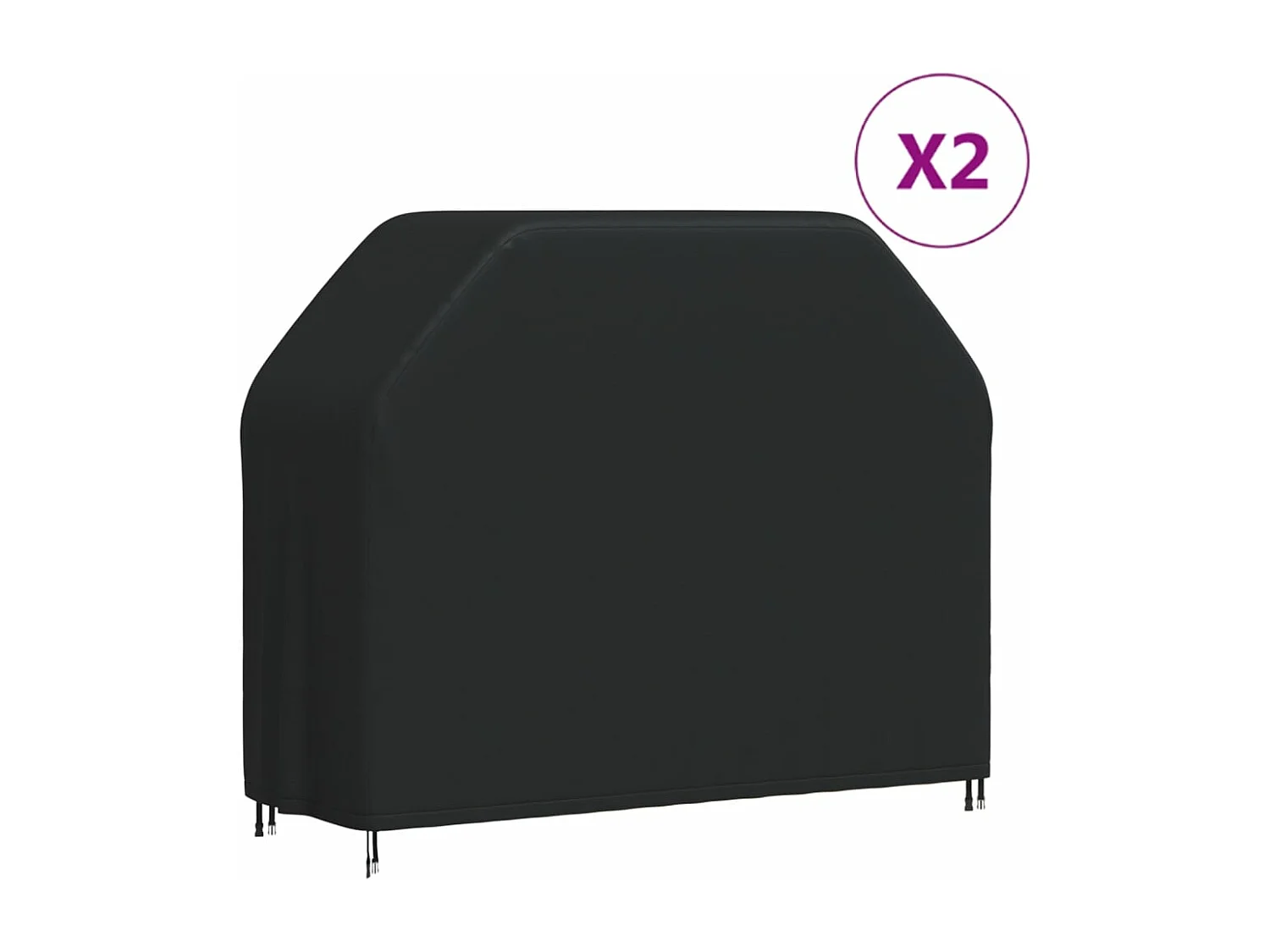 Grillabdeckungen 2 Stk. 140x58x106 cm 420D Oxford-Gewebe