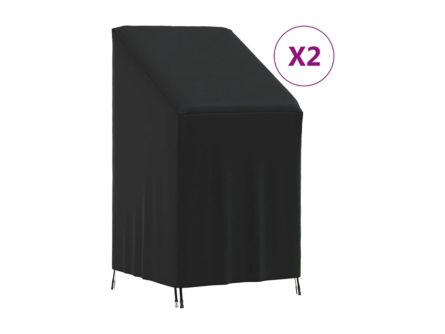 Capas para cadeira de jardim 2 pcs 70x70x85/125 cm oxford 420D