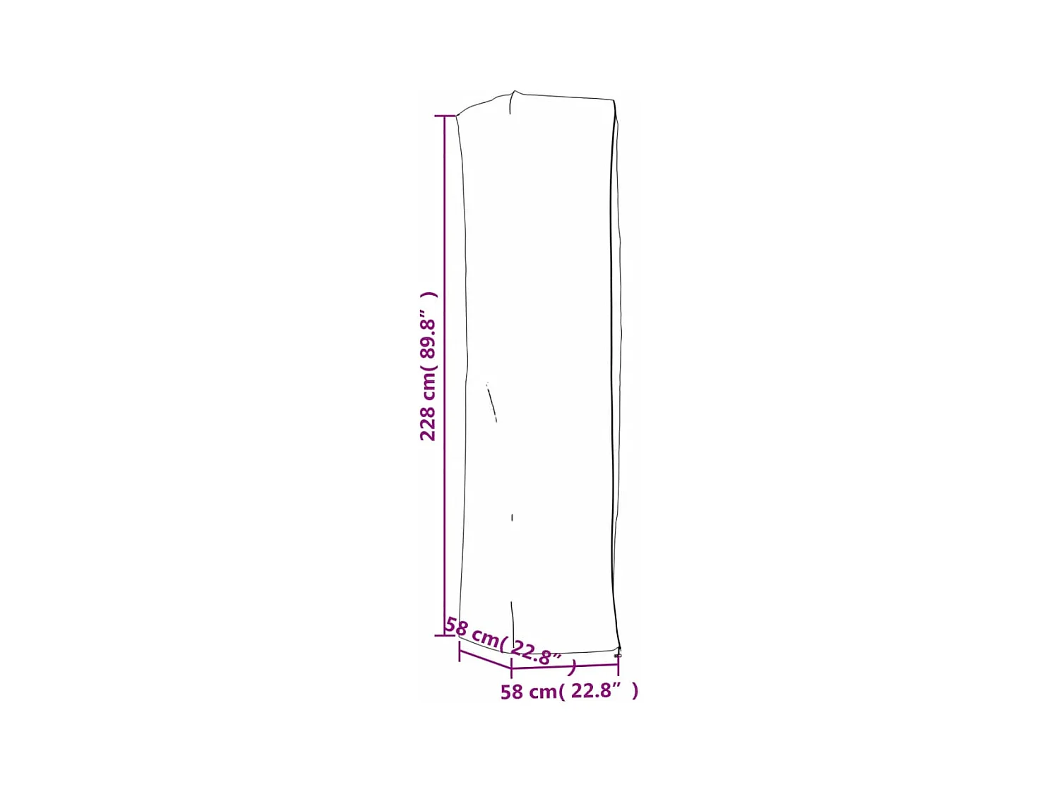 Housses de chauffage 2 pcs forme de pyramide 58x58x228 cm