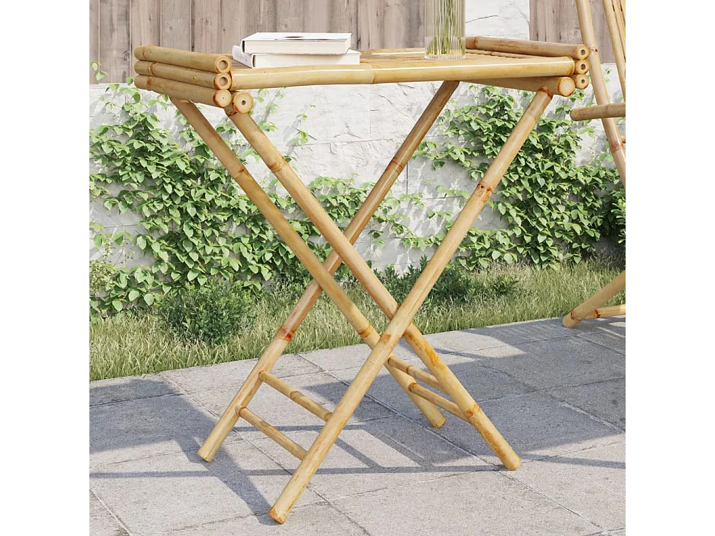 Dienbladtafel inklapbaar 70,5x42,5x80 cm bamboe