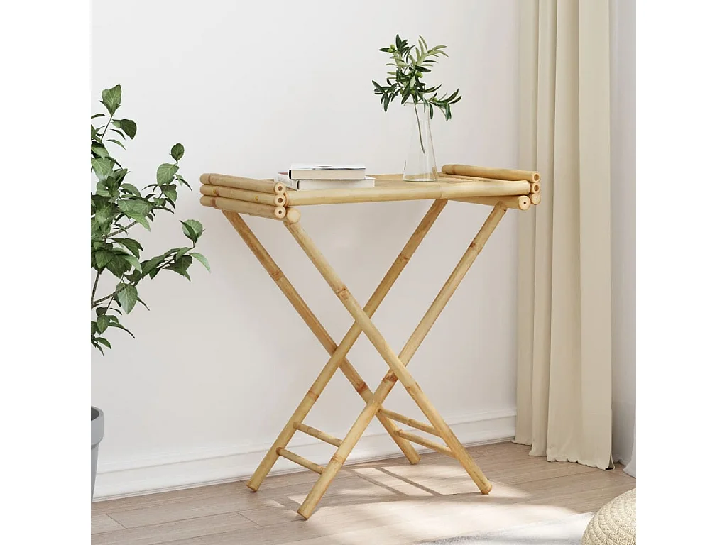 Dienbladtafel inklapbaar 70,5x42,5x80 cm bamboe