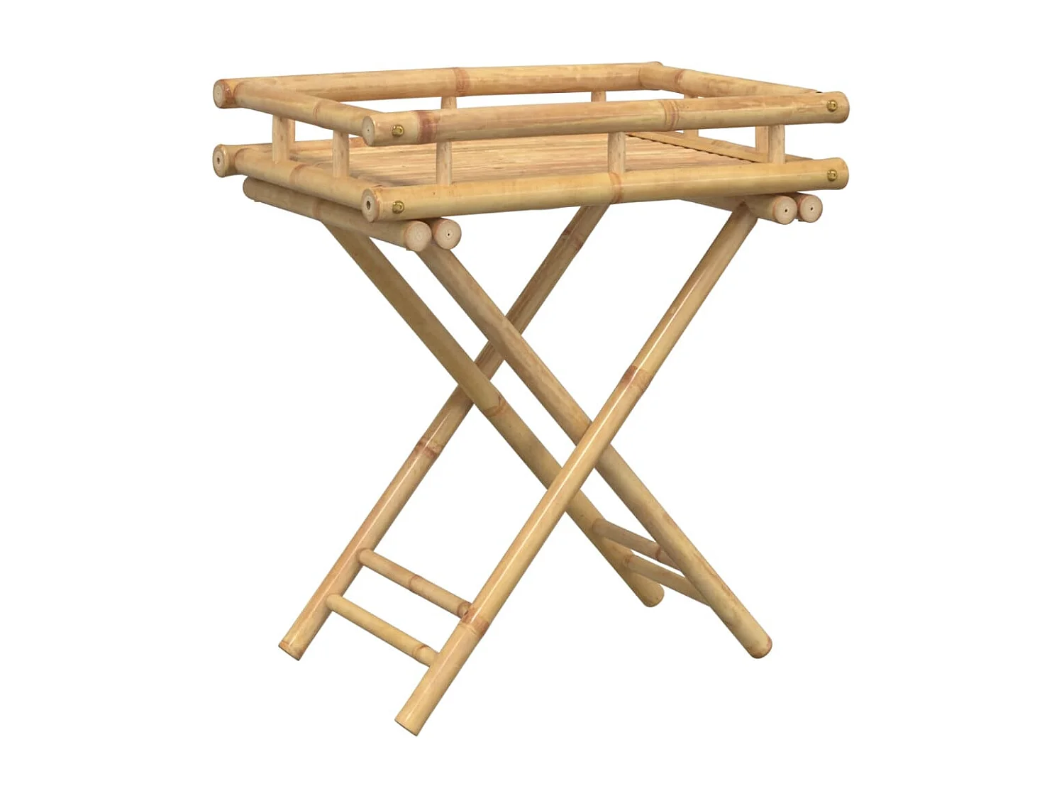 Dienbladtafel inklapbaar 60x40x68 cm bamboe