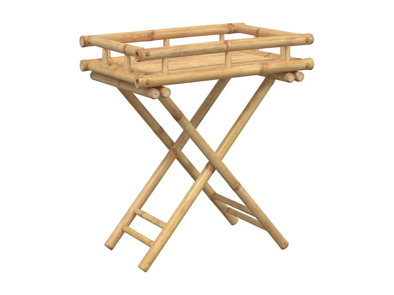 Dienbladtafel inklapbaar 60x40x68 cm bamboe