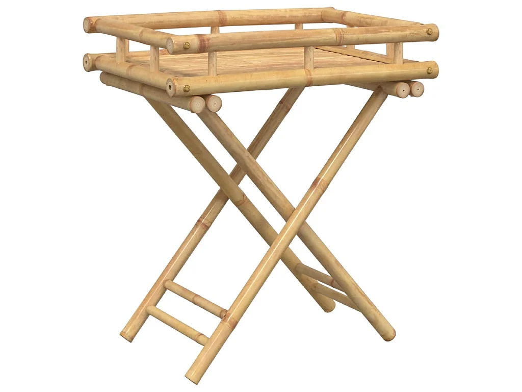 Dienbladtafel inklapbaar 60x40x68 cm bamboe