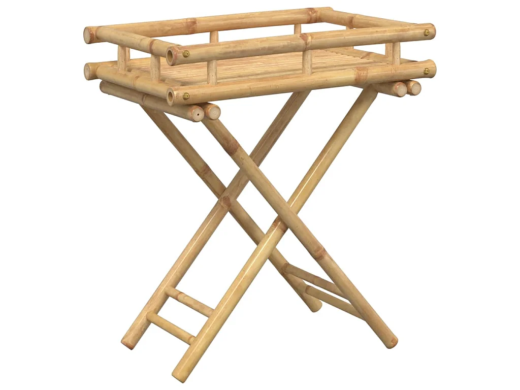 Dienbladtafel inklapbaar 60x40x68 cm bamboe