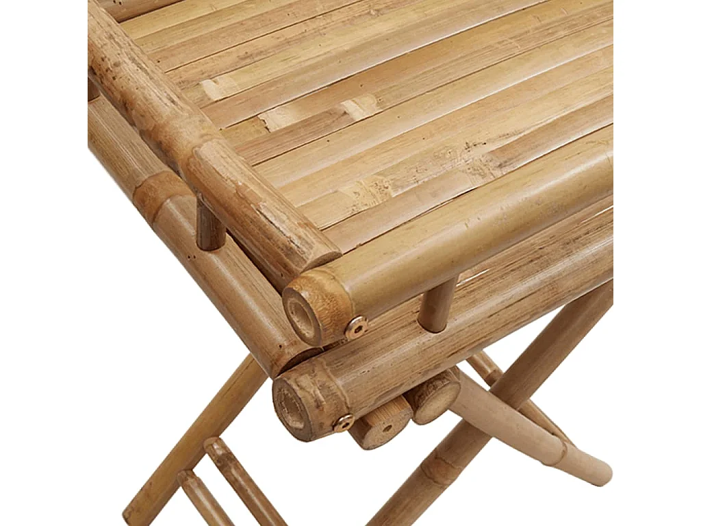 Dienbladtafel inklapbaar 60x40x68 cm bamboe