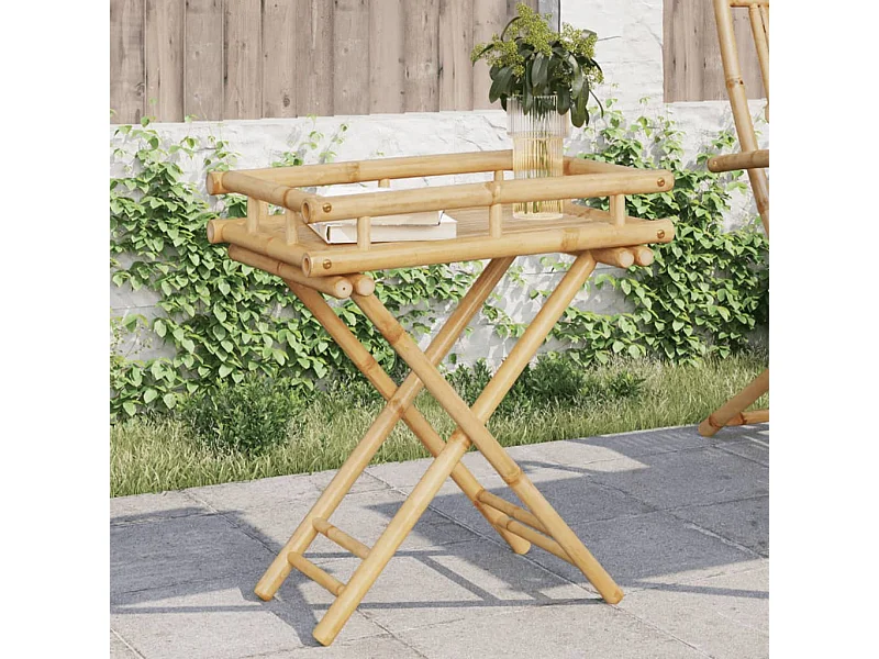 Tabletttisch Klappbar 60x40x68 cm Bambus