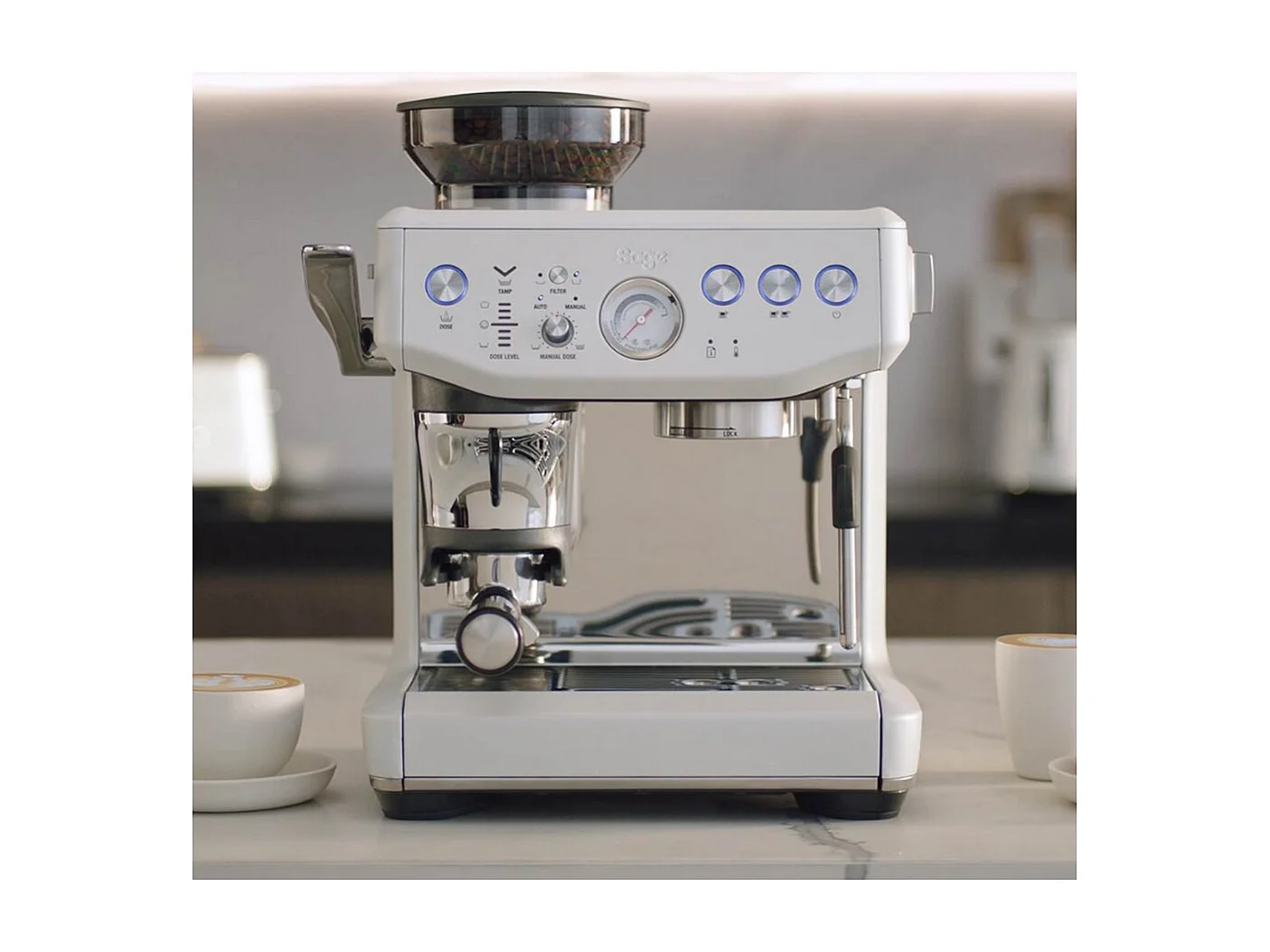 Sage Machine à expresso 15 bars, the barista touch impress, sel de mer - SES876SST4EEU1