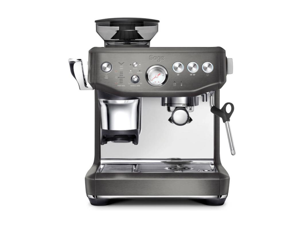 Espresso machine The Barista Express Impress SAGE SES876BST4EEU1, Zwart RVS, 15 bar, Geïntegreerde kegelmaalwerk, Stoom en heet water, 25 maalgraadinstellingen, Accessoires inbegrepen