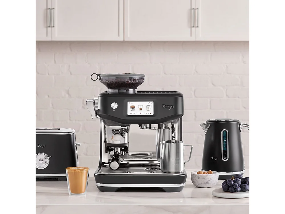 Superautomatische Kaffeemaschine aus Schwarzstahl von Sage SES881BST4FEU1