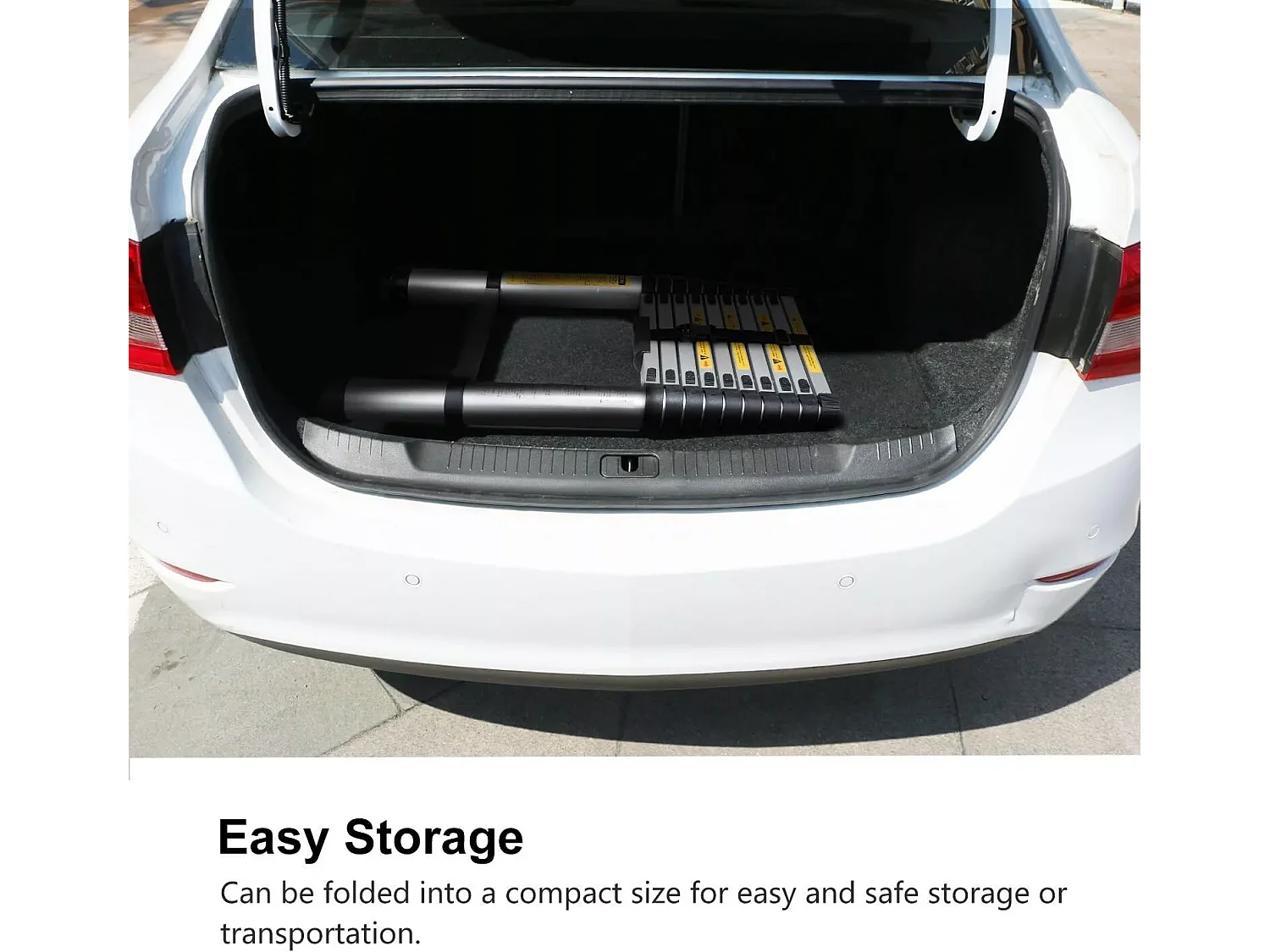 2,6 m Aluminium 2,6 m Teleskopskala - Klappschritt - 9 bar - mit Nicht -Slip -Füßen - maximaler Last 150 kg