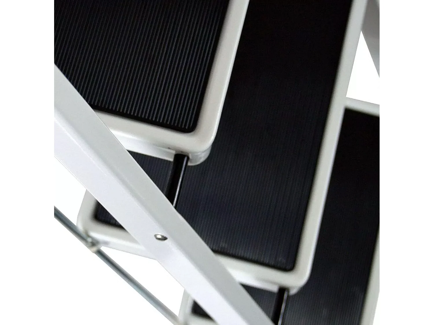 Faltleiter 4 Schritte mit Handlauf und Nicht -Slip -Teppich, faltbarer Profil, Last von 150 kg, Höhe 154 cm