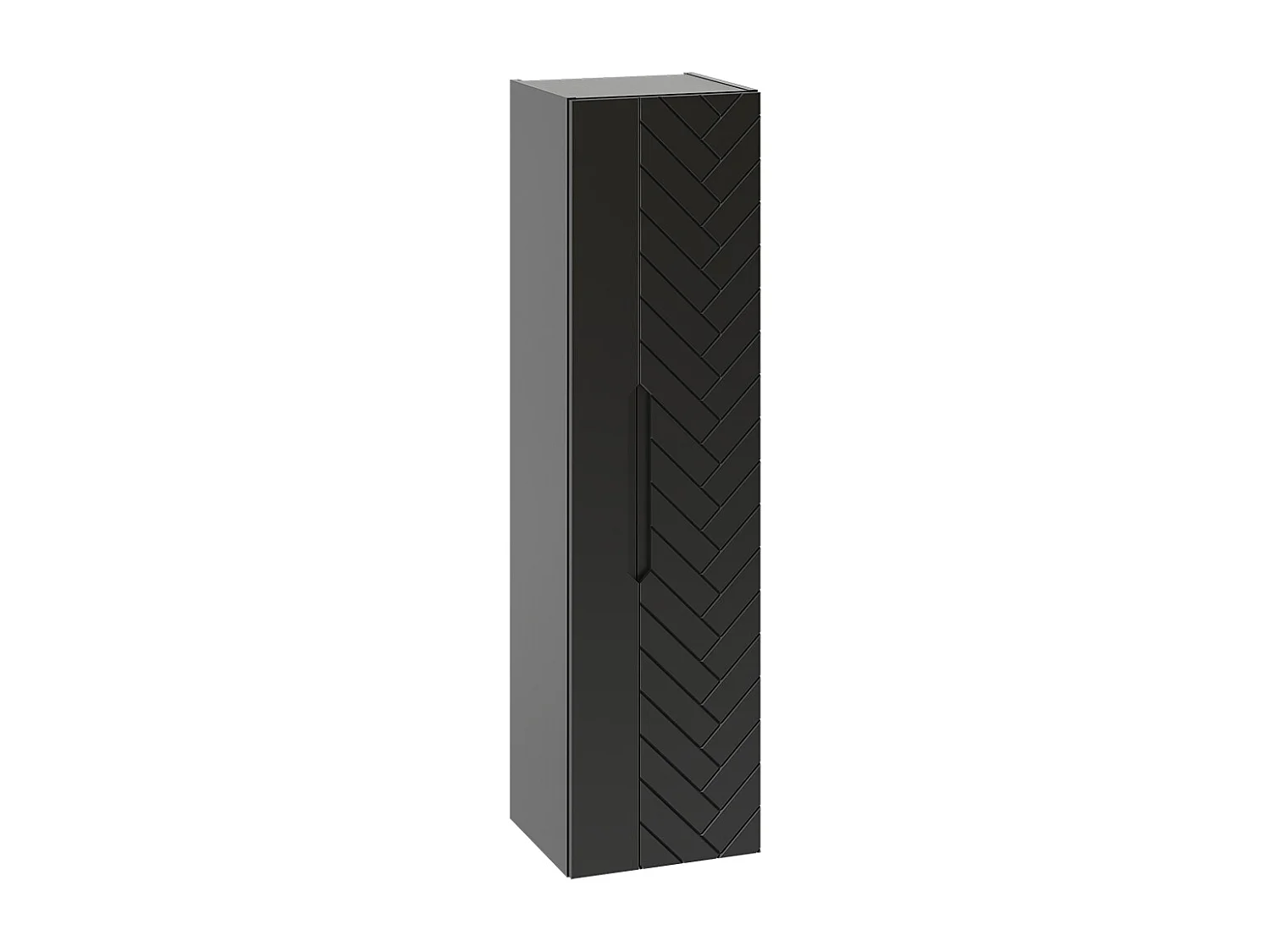 Ensemble meuble simple vasque 60cm 2 portes sur pieds et colonne Daria Noir