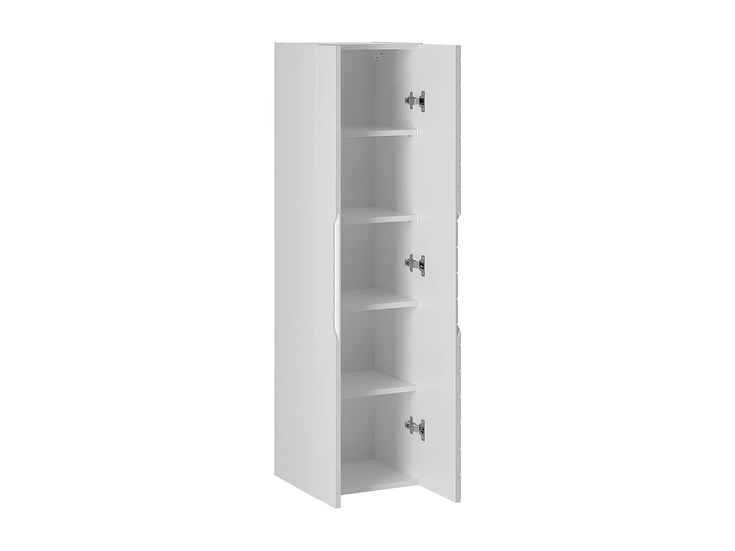 Ensemble meuble simple vasque 80cm 2 portes op voeten en colonne Daria Wit