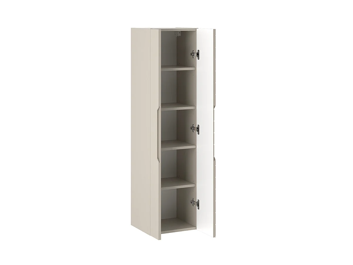 Ensemble meuble simple vasque 80cm 2 portes sur pieds et colonne Daria Cachemire