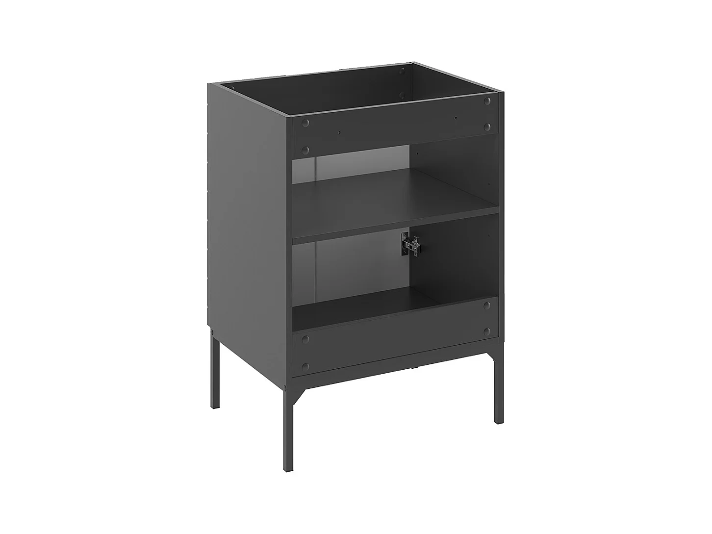 Set di mobili da bagno con lavabo Daria nero 60cm