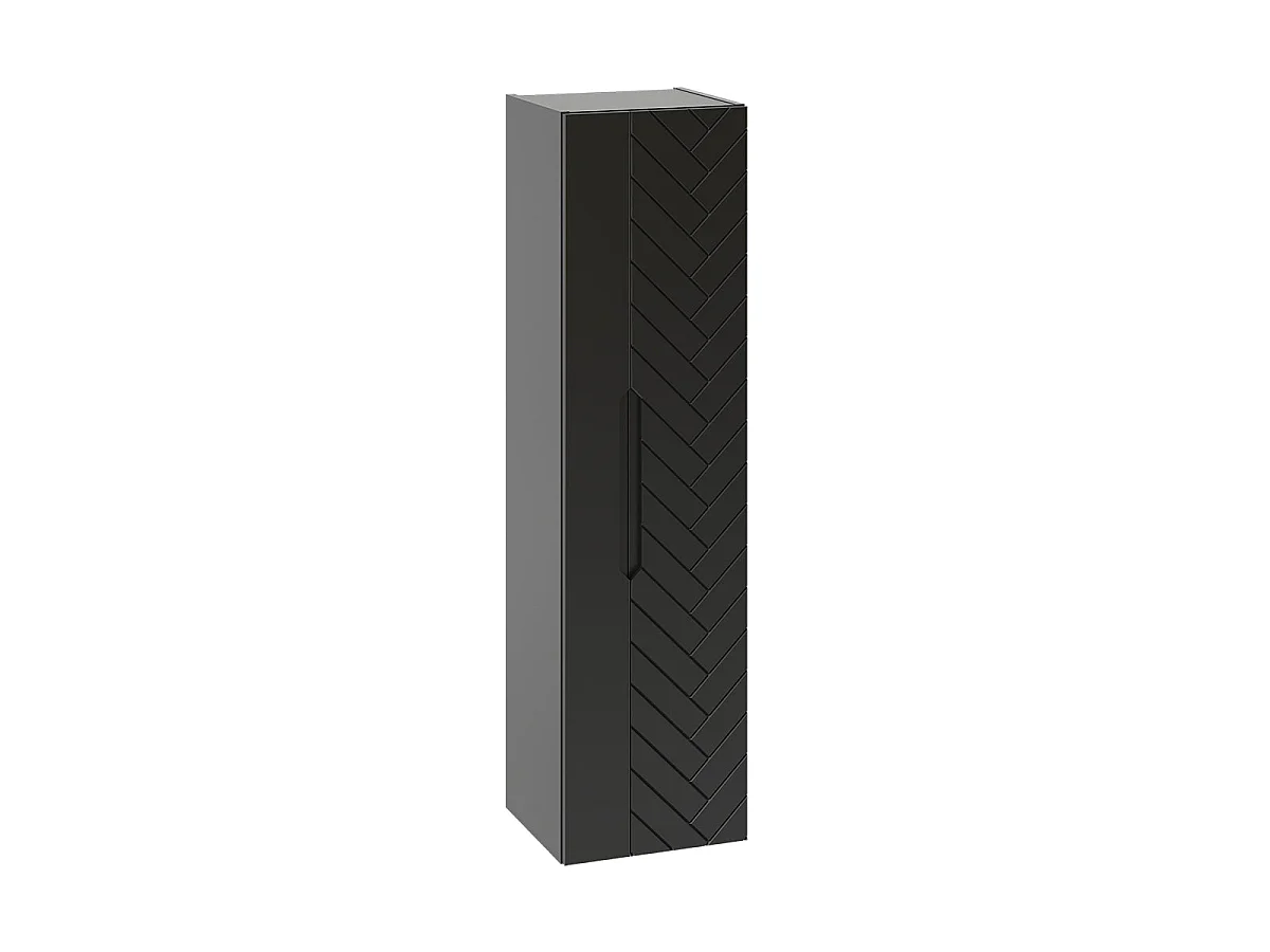 Ensemble meuble simple vasque encastrée 60cm 2 portes sur pieds et colonne Daria Noir