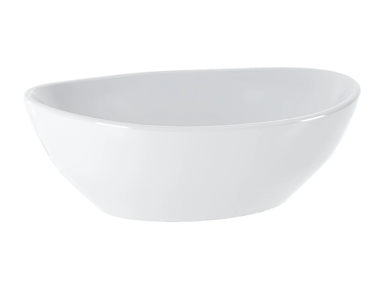 Meuble simple vasque 60cm 2 portes sur pieds Daria Blanc