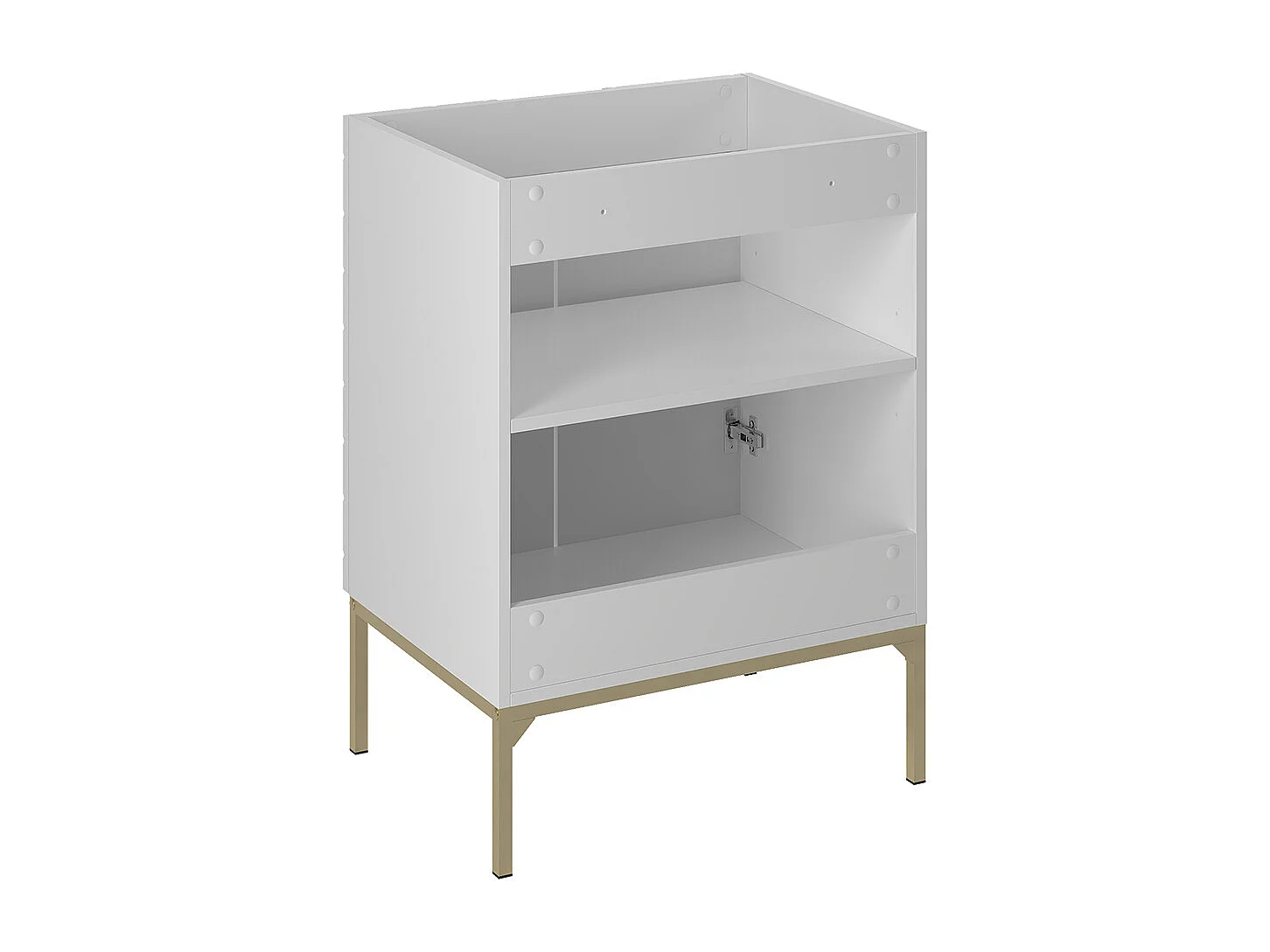 Enkele wastafel 60cm op poten Daria Wit