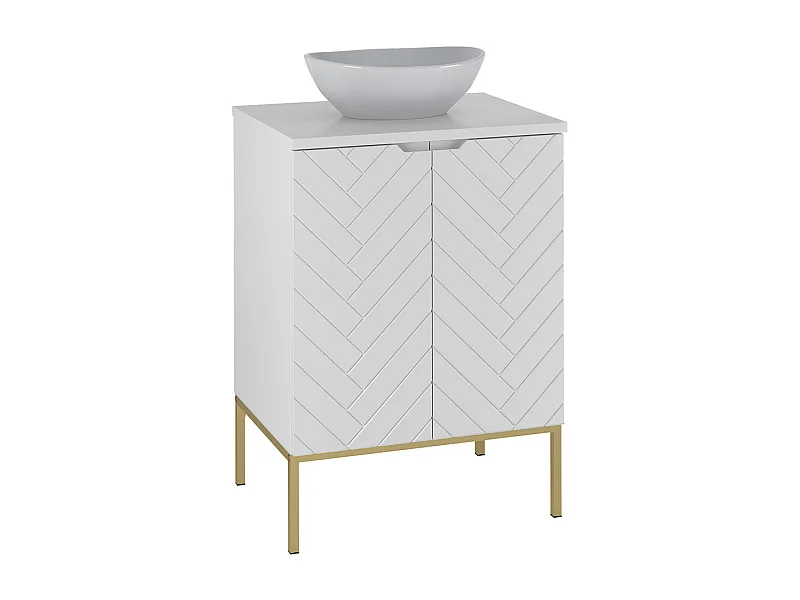 Mobile bagno con lavabo Daria bianco 60cm