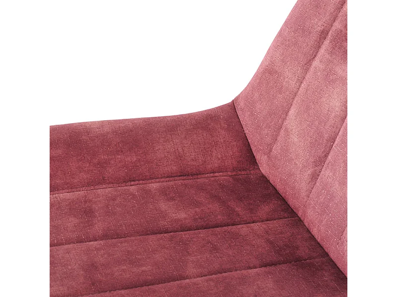 Lot 2 chaises en velours rose rembourré et pieds métal - NANY 2