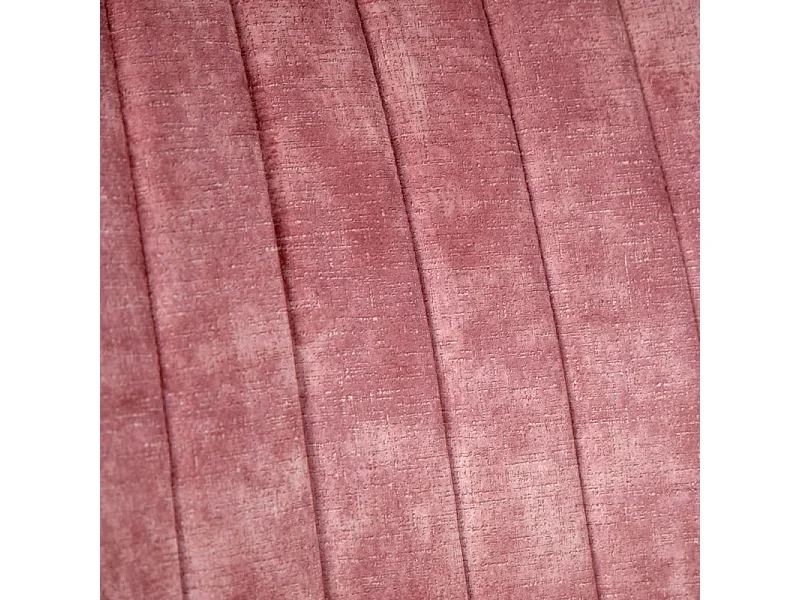 Lot 2 chaises en velours rose rembourré et pieds métal - NANY 2