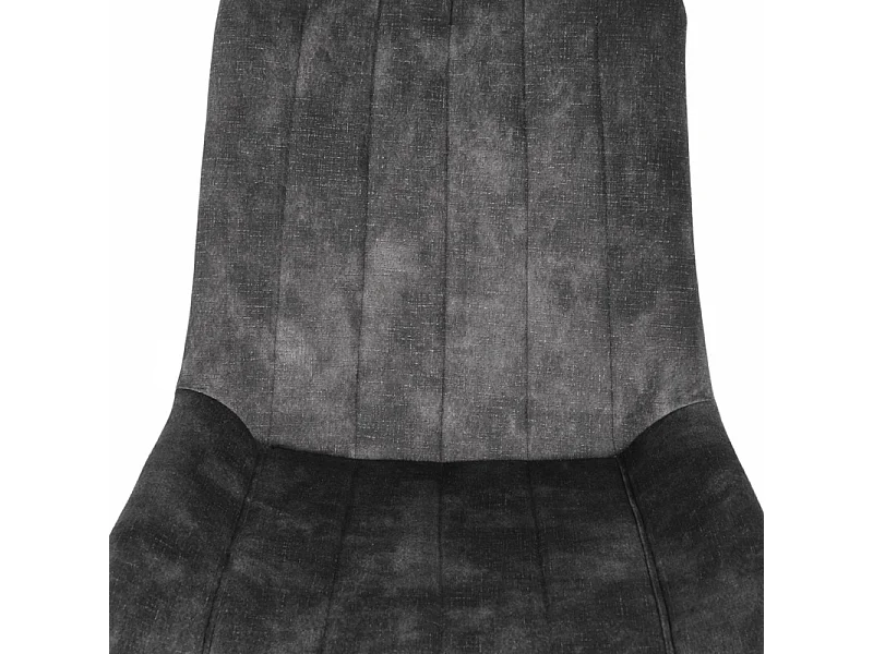 Lot 2 chaises velours gris anthracite rembourré pieds métal - NANY 2