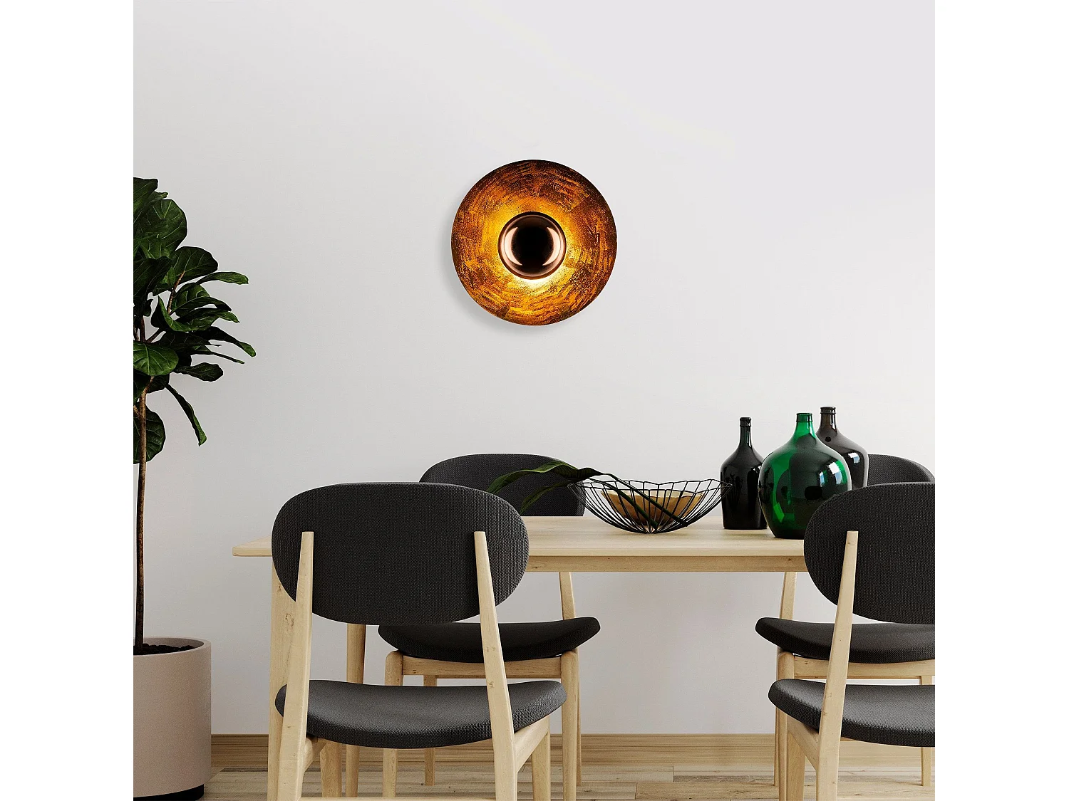 Applique murale Jerelis D38cm Métal Cuivre