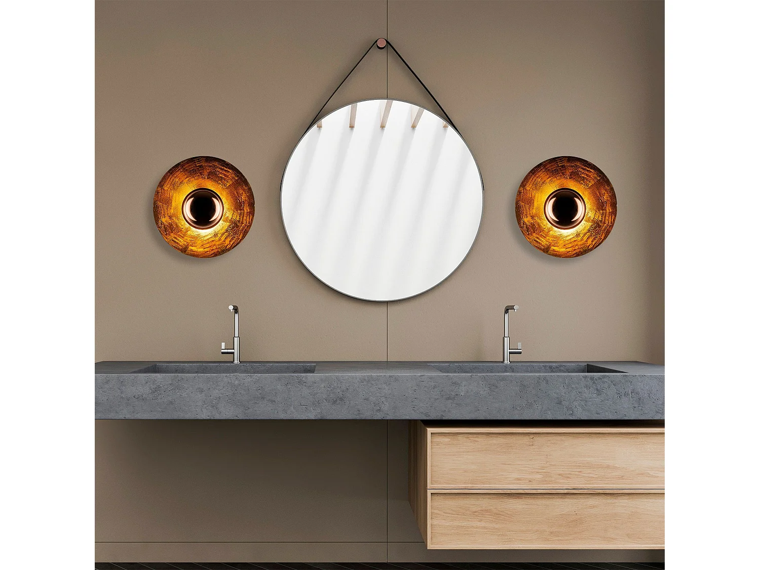 Applique murale Jerelis D38cm Métal Cuivre