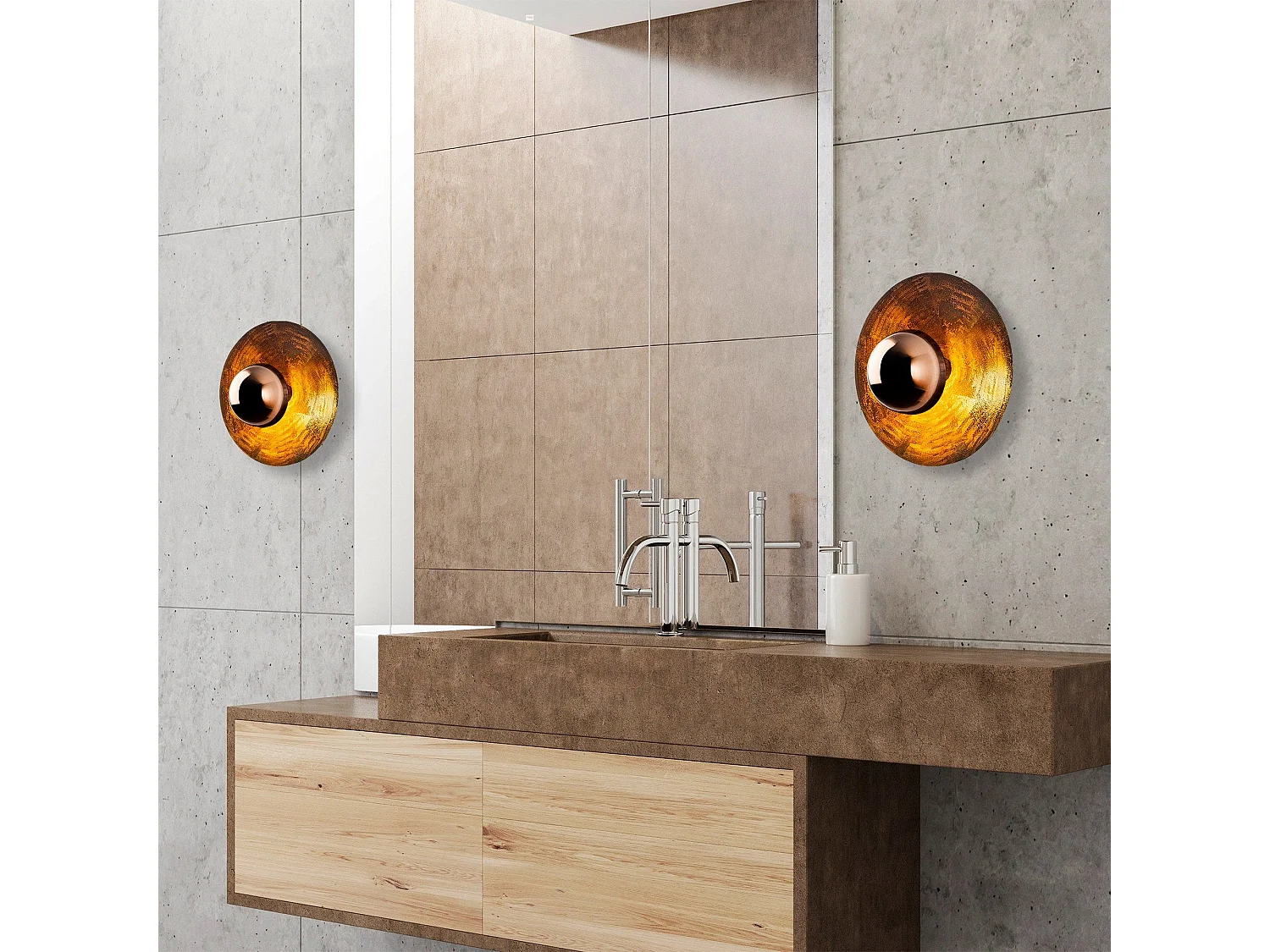 Applique murale Jerelis D38cm Métal Cuivre