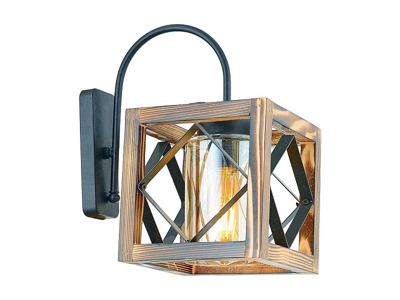 Applique murale en bois et métal Zikzak