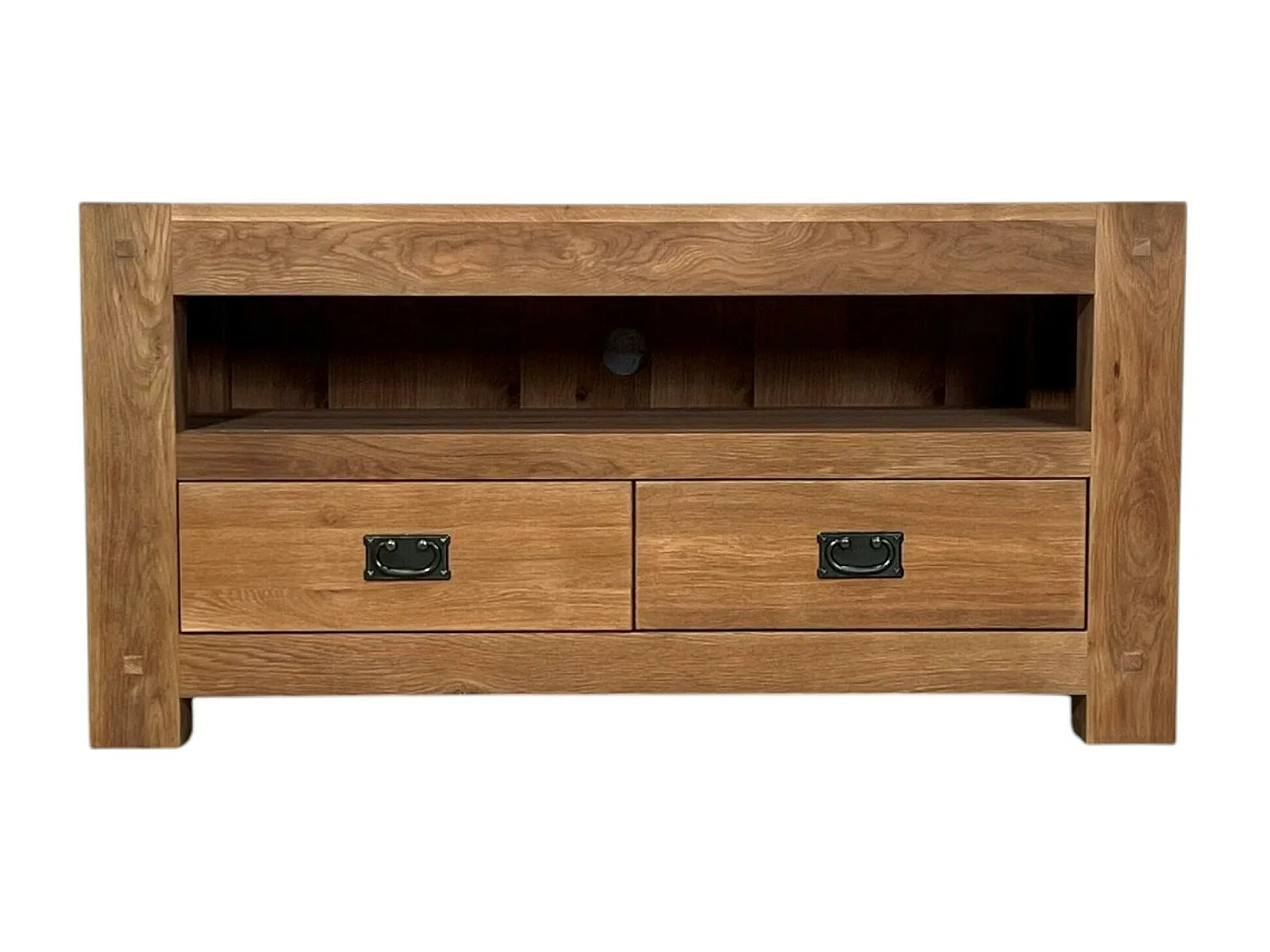 Meuble TV bois de chêne 2 tiroirs FJORD