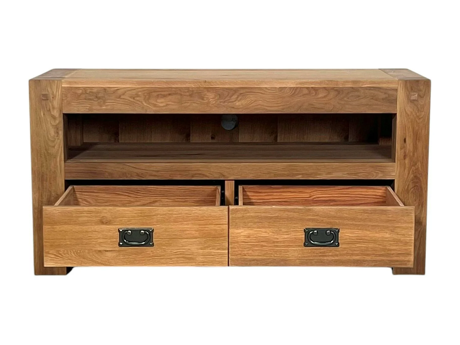Meuble TV bois de chêne 2 tiroirs FJORD