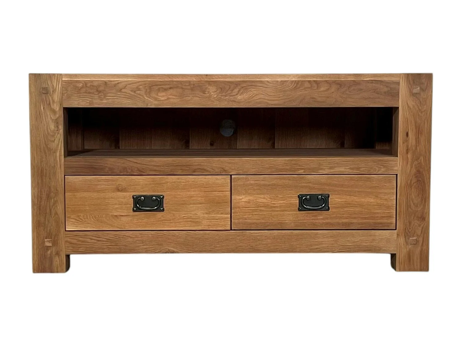 Meuble TV bois de chêne 2 tiroirs FJORD