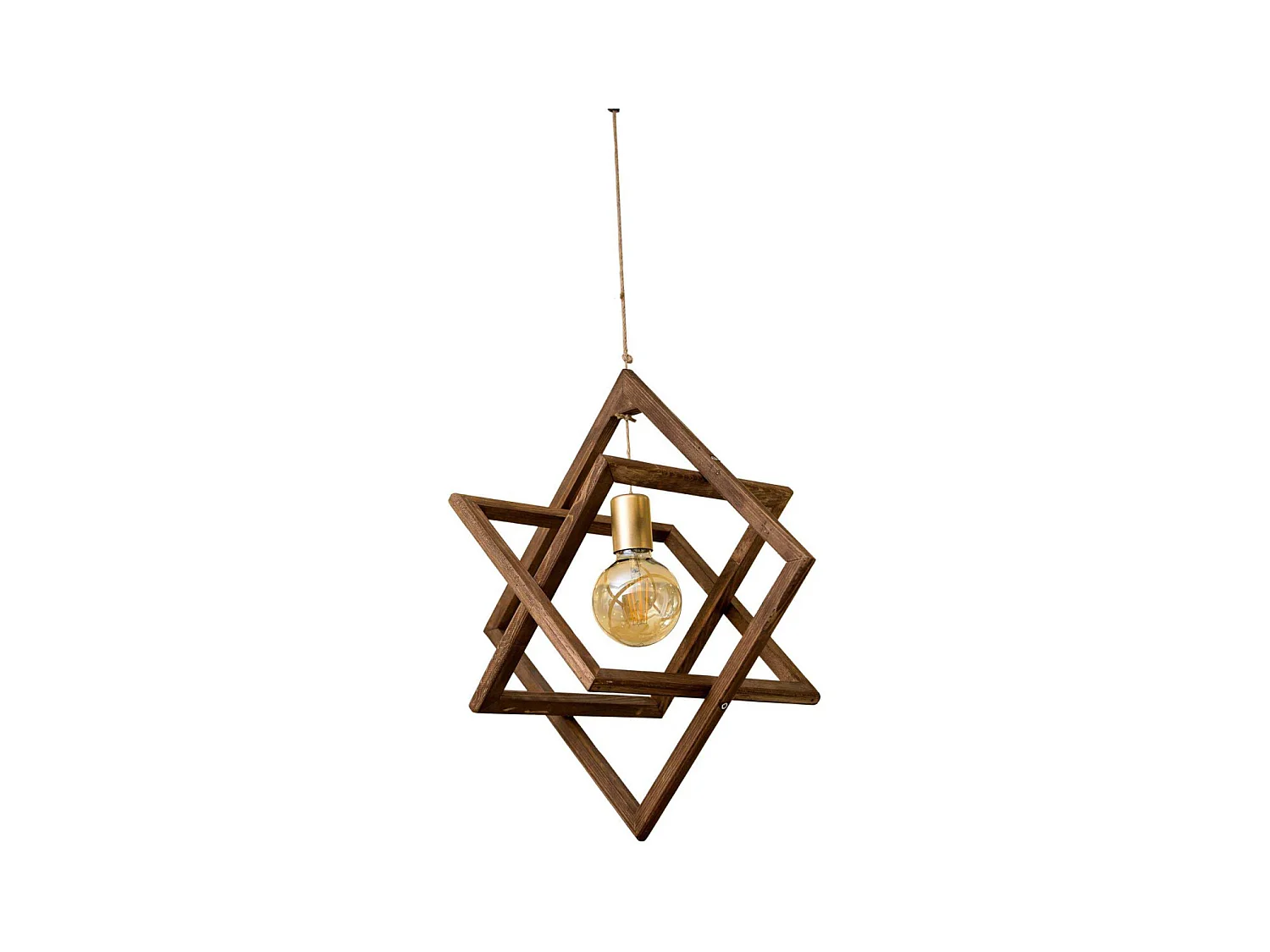 Suspension en bois et jute Nora